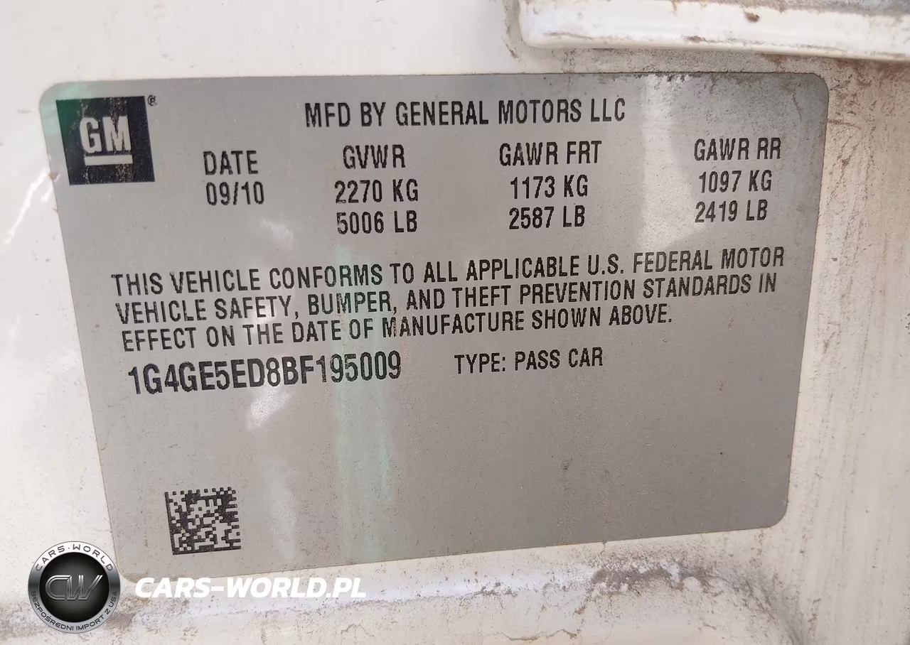 2011 Buick Lacrosse Cxs VIN:1G4GE5ED8BF195009 - 9