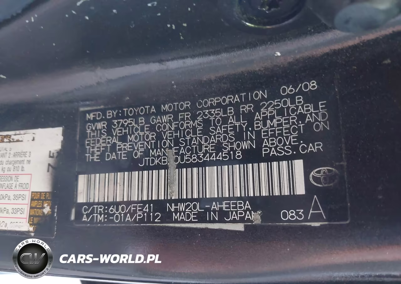 2008 Toyota Prius VIN:JTDKB20U583444518 - 9