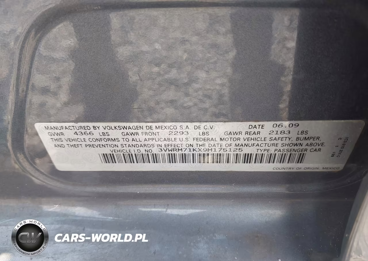 2009 Volkswagen Jetta Se VIN:3VWRM71KX9M175125 - 9