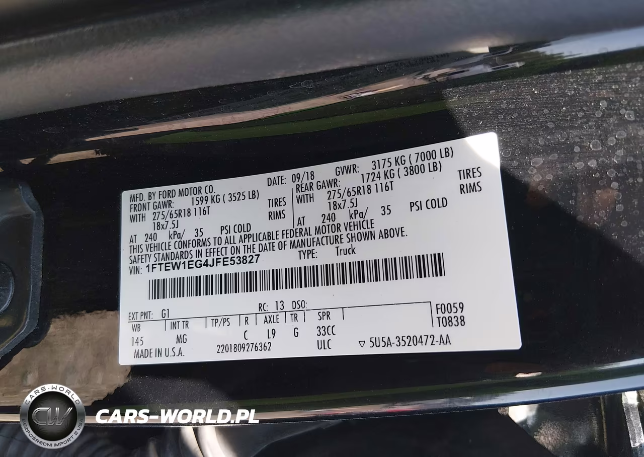 2018 Ford F-150 Xlt VIN:1FTEW1EG4JFE53827 - 9