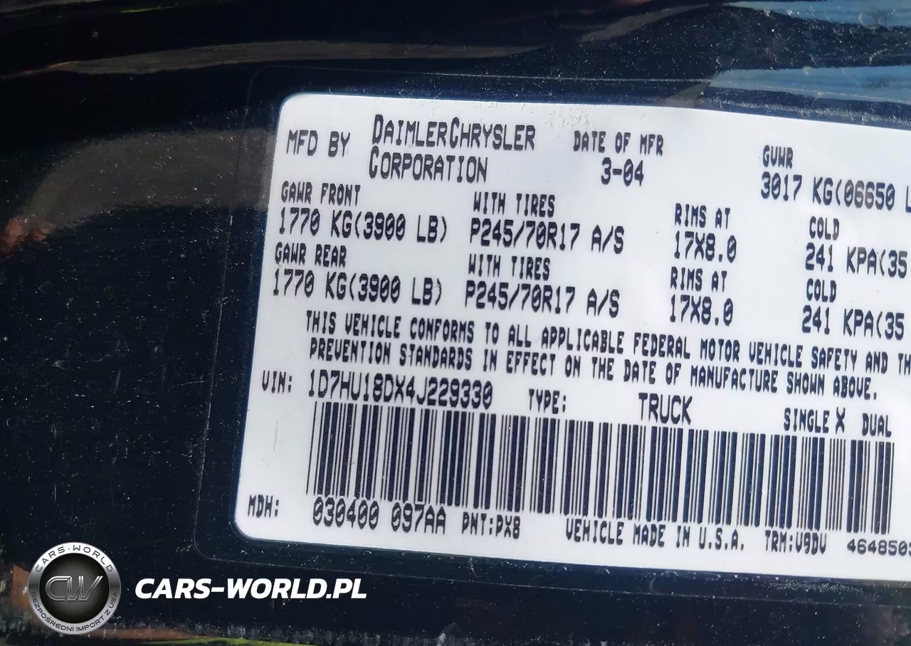 2004 Dodge Ram 1500 Slt-Laramie VIN:1D7HU18DX4J229330 - 9