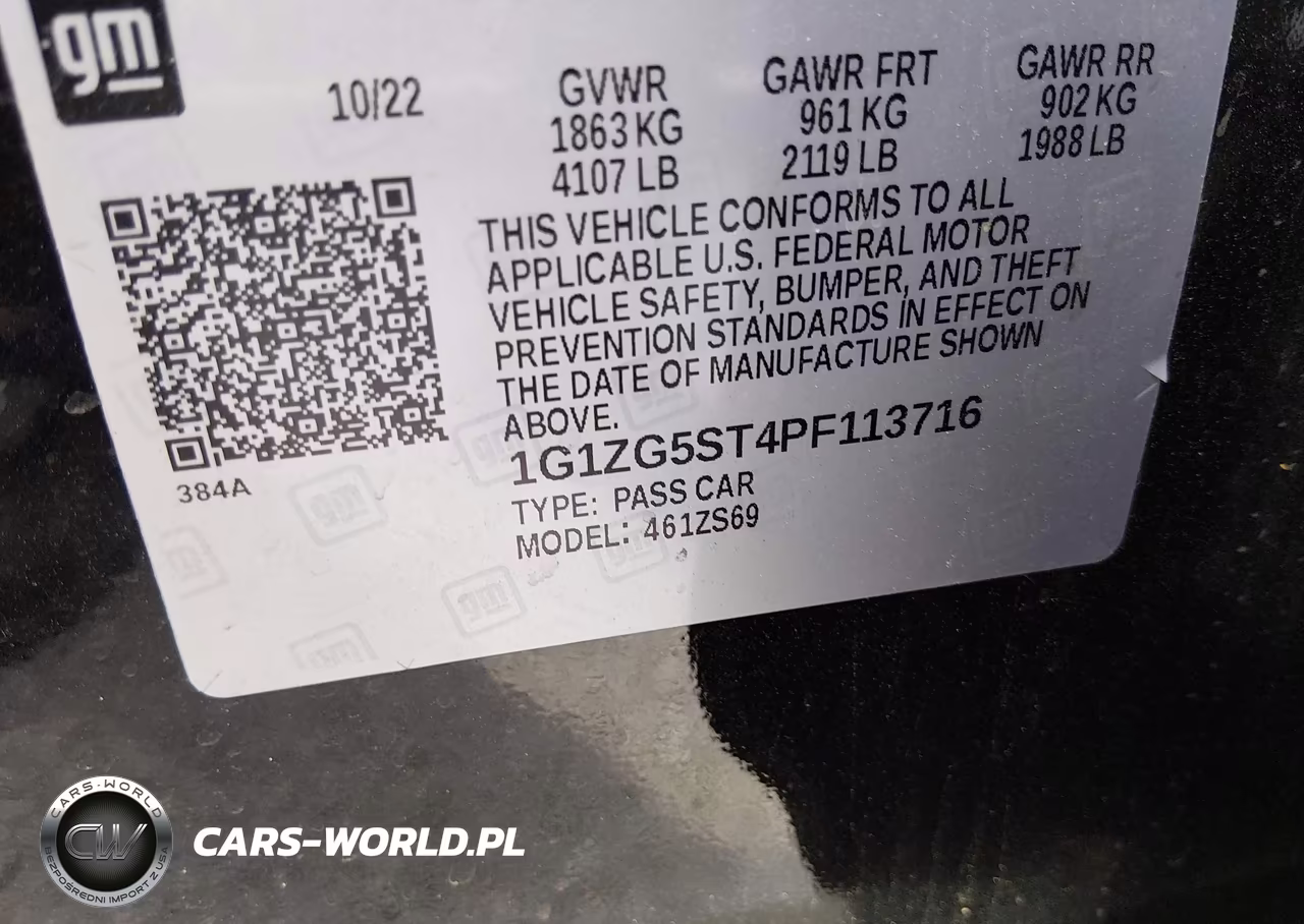 2023 Chevrolet Malibu Fwd Rs VIN:1G1ZG5ST4PF113716 - 9