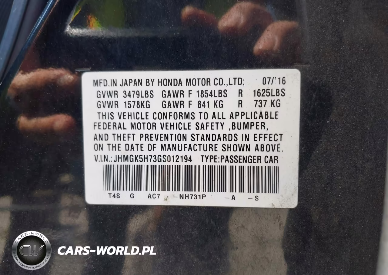2016 Honda Fit Ex VIN:JHMGK5H73GS012194 - 9