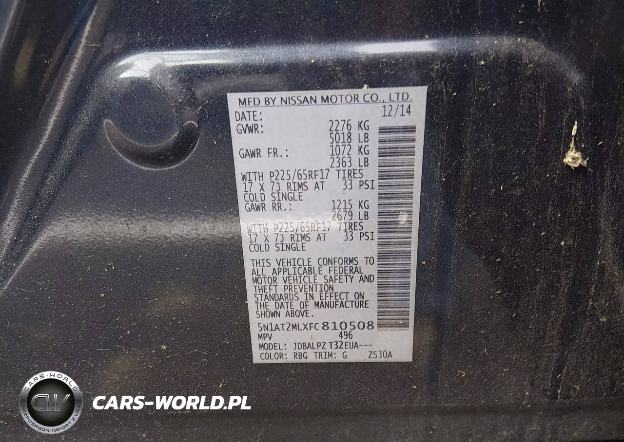 2015 Nissan Rogue S VIN:5N1AT2MLXFC810508 - 9