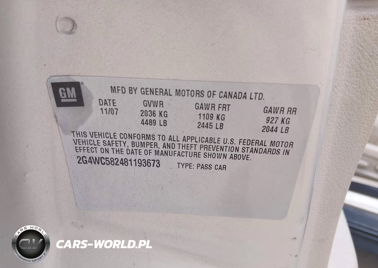 2008 Buick Lacrosse Cx VIN:2G4WC582481193673 - 9