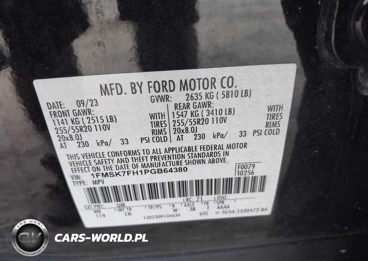 2023 Ford Explorer Limited VIN:1FMSK7FH1PGB64380 - 9