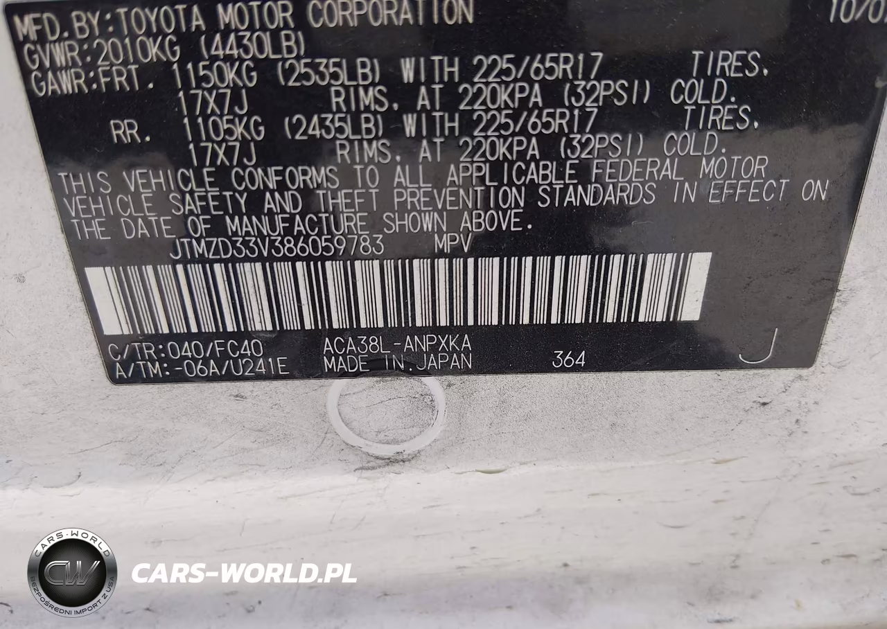 2008 Toyota Rav4 VIN:JTMZD33V386059783 - 9