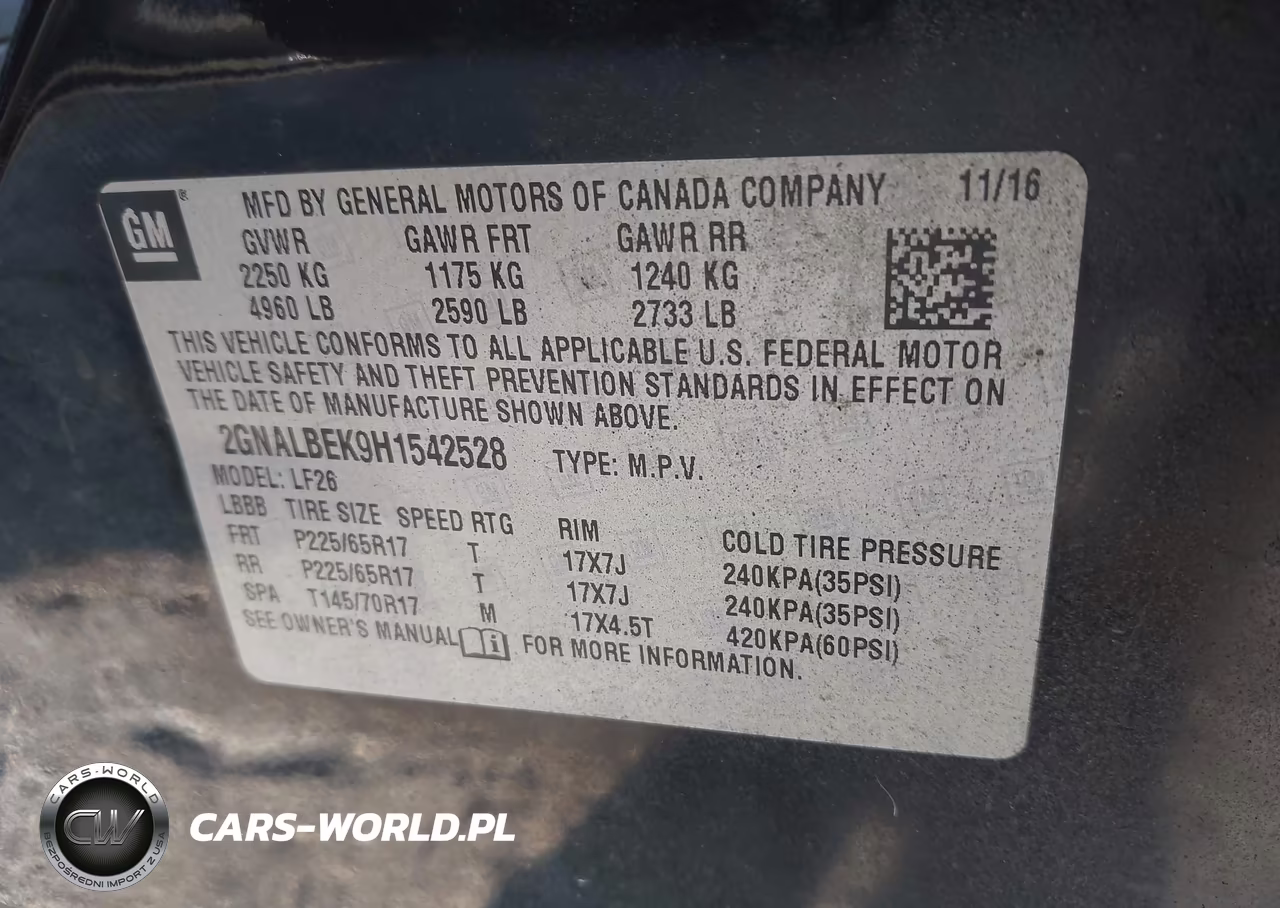 2017 Chevrolet Equinox Ls VIN:2GNALBEK9H1542528 - 9