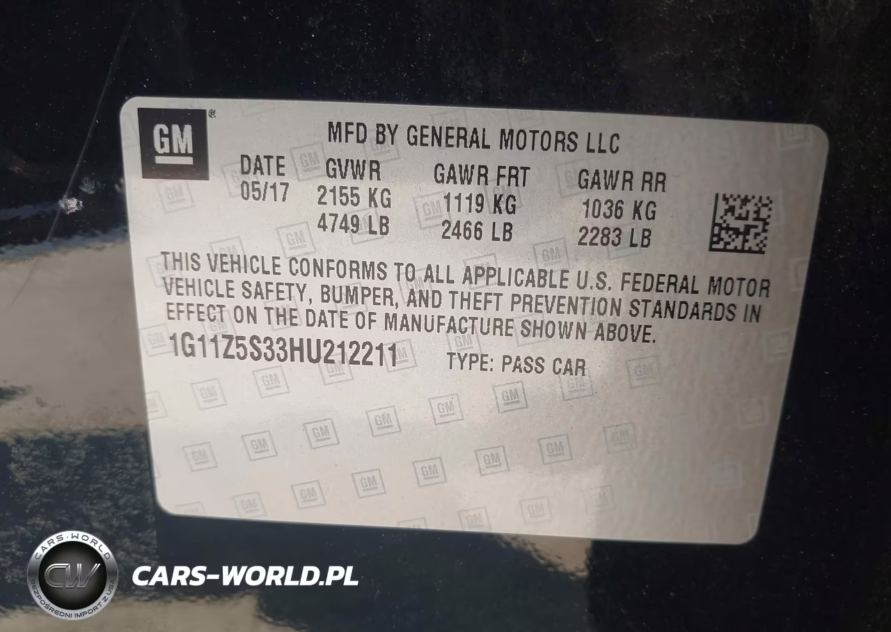 2017 Chevrolet Impala Ls VIN:1G11Z5S33HU212211 - 9