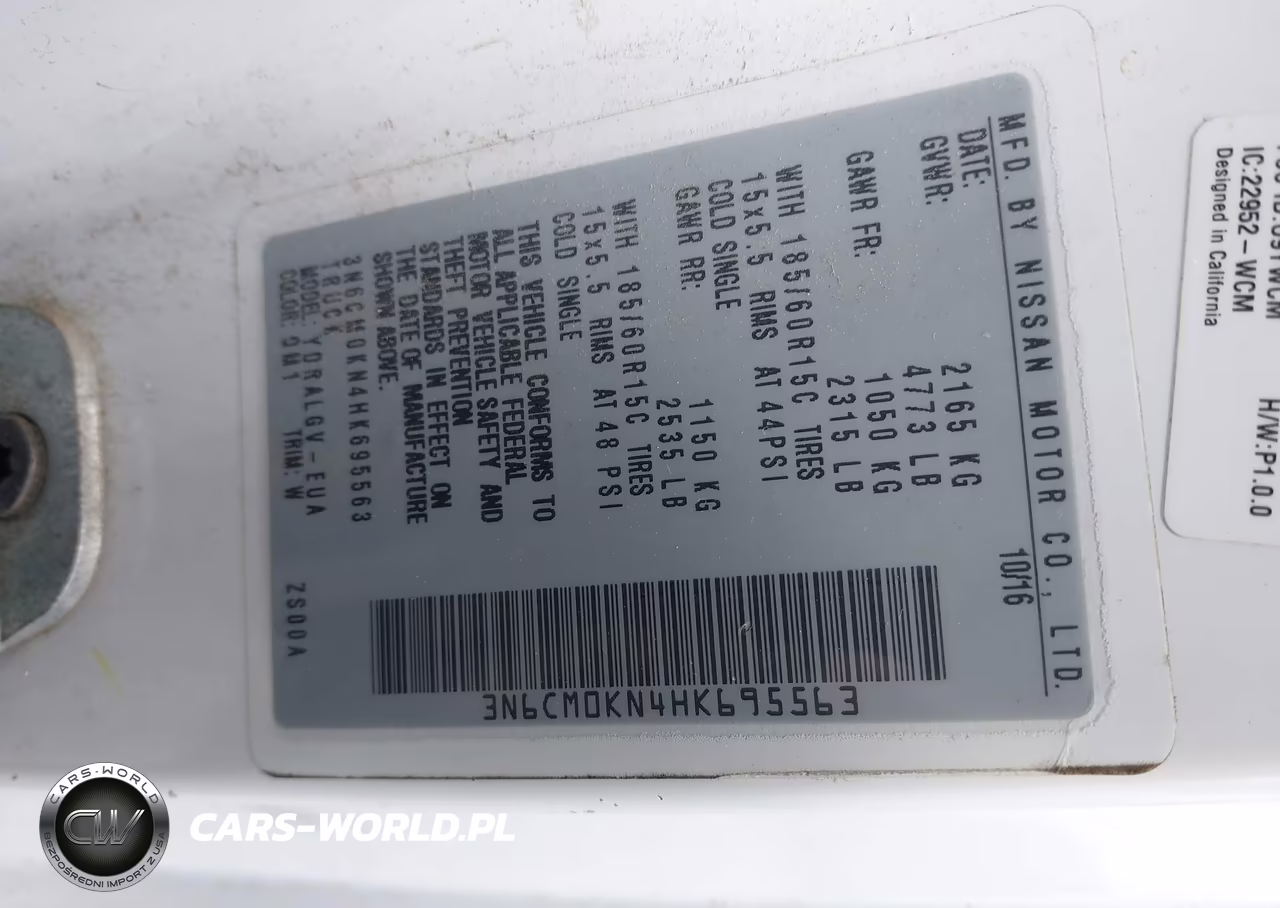 2017 Nissan Nv200 Sv VIN:3N6CM0KN4HK695563 - 9