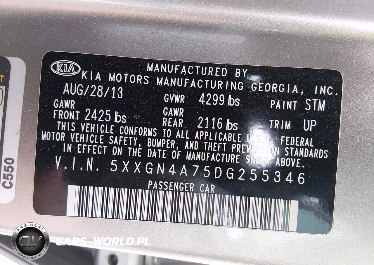 2013 Kia Optima Ex VIN:5XXGN4A75DG255346 - 9