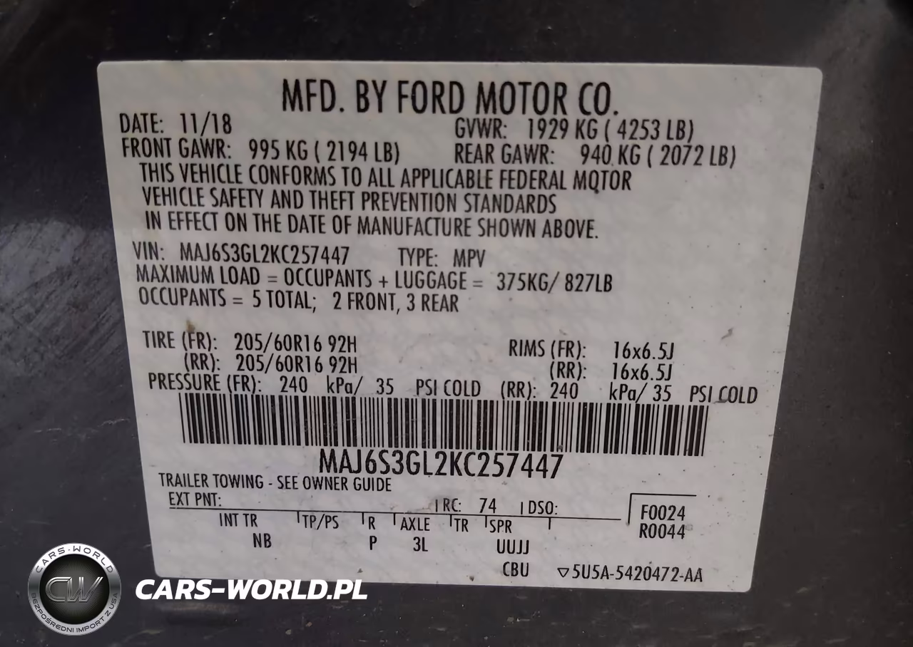 2019 Ford Ecosport Se VIN:MAJ6S3GL2KC257447 - 9