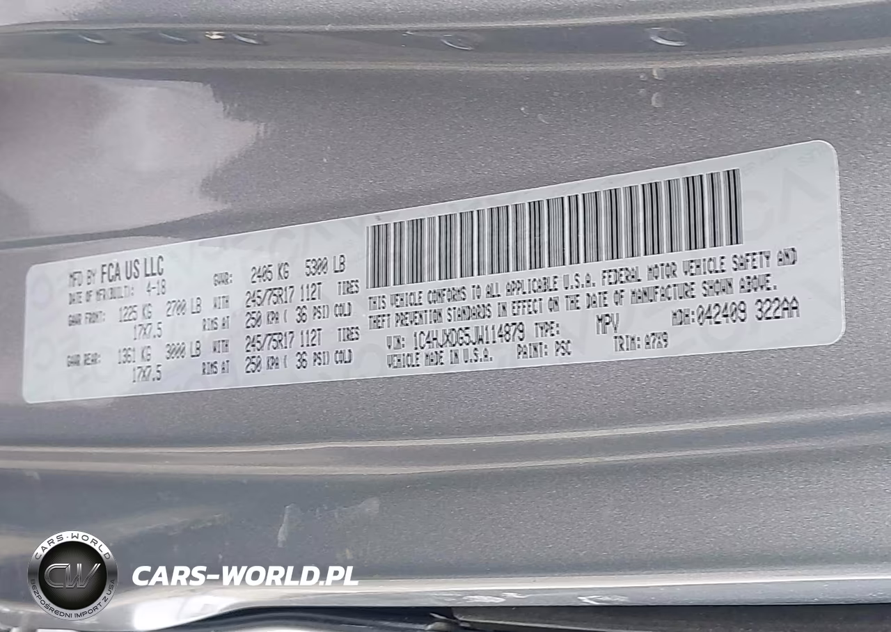 2018 Jeep Wrangler Unlimited Sport S 4X4 VIN:1C4HJXDG5JW114879 - 9