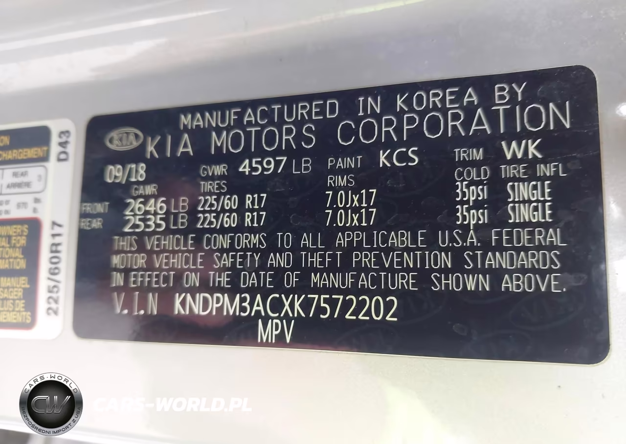 2019 Kia Sportage Lx VIN:KNDPM3ACXK7572202 - 9