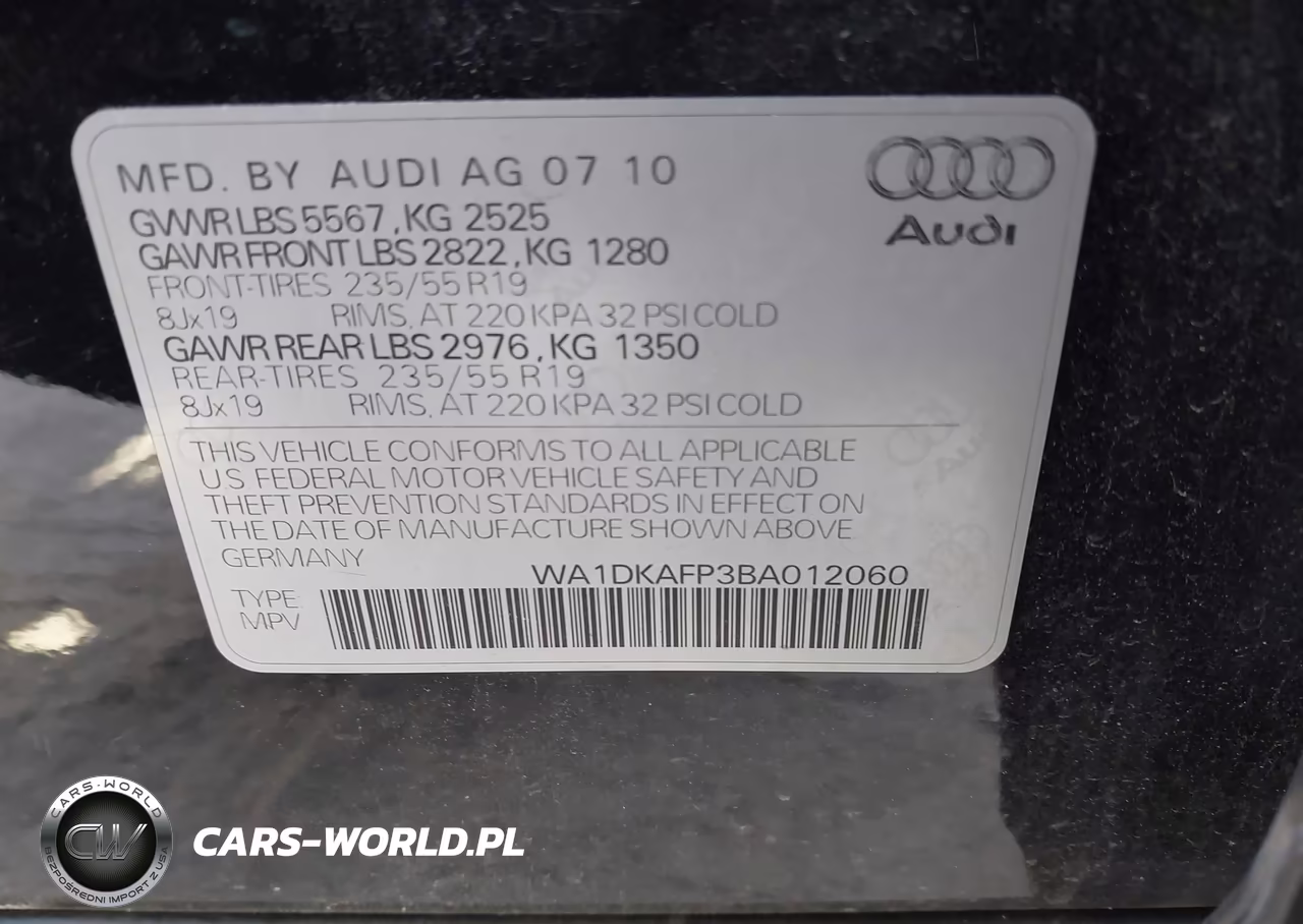 2011 Audi Q5 3.2 Premium Plus VIN:WA1DKAFP3BA012060 - 9