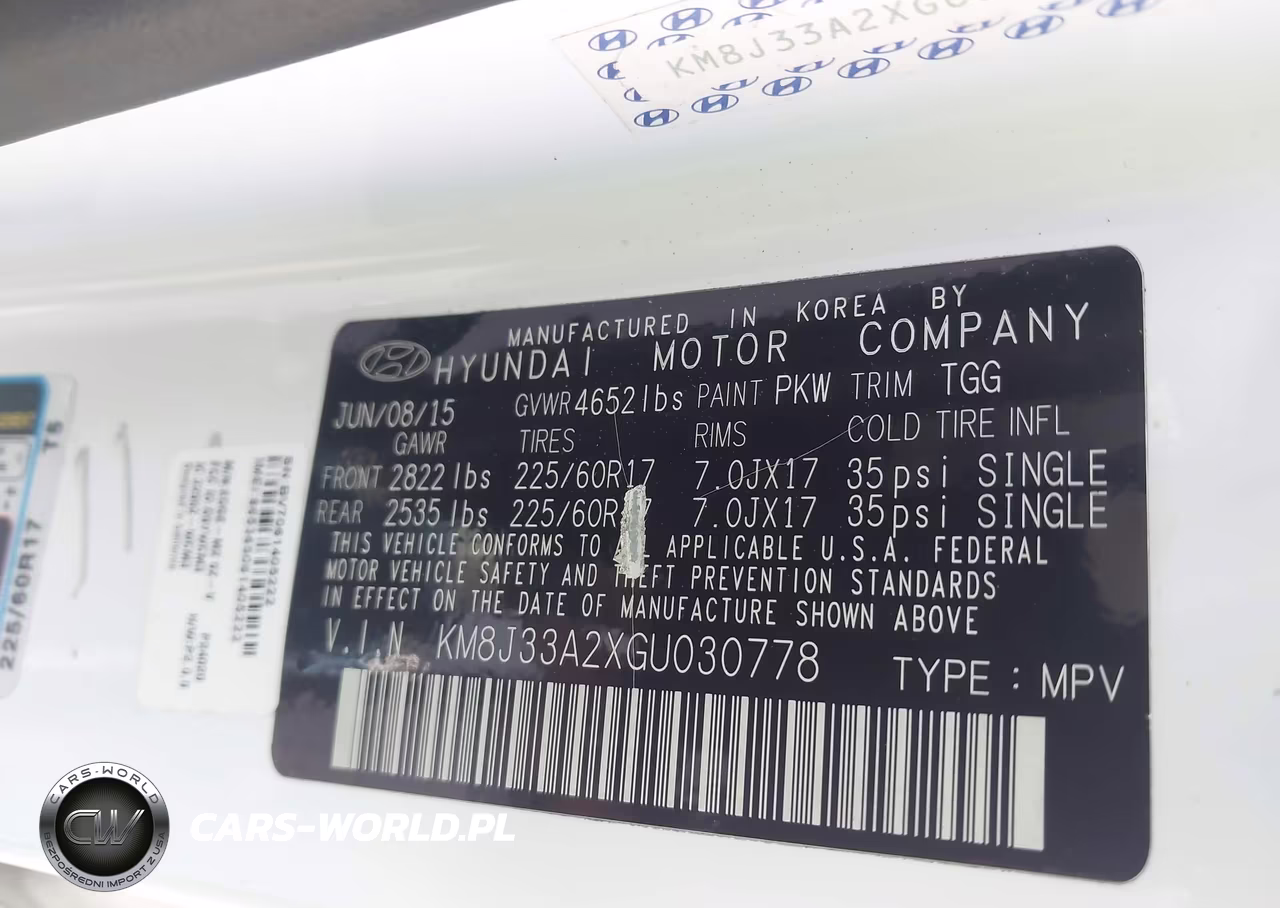 2016 Hyundai Tucson Eco VIN:KM8J33A2XGU030778 - 9