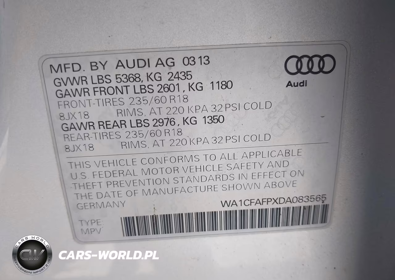 2013 Audi Q5 2.0T Premium VIN:WA1CFAFPXDA083565 - 9