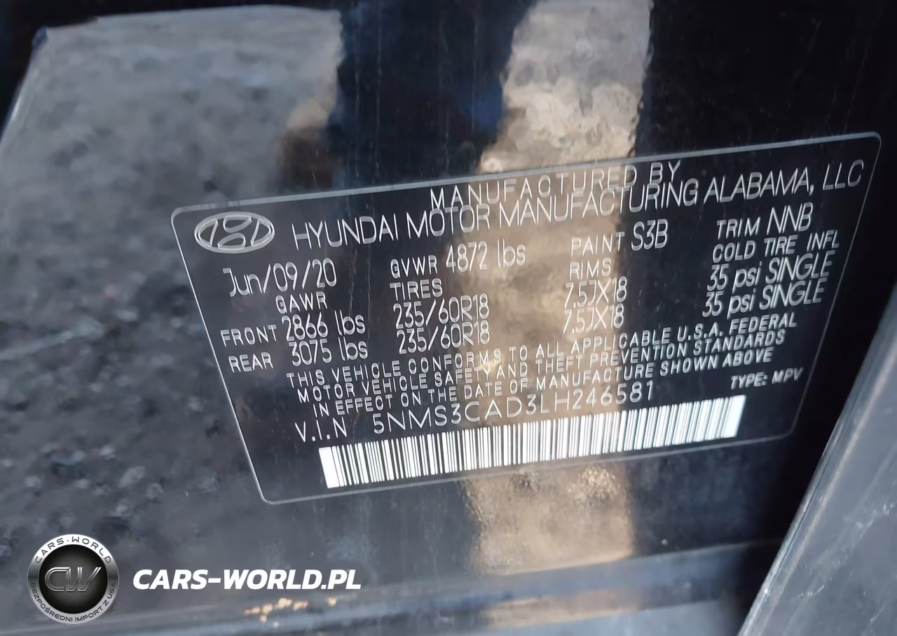 2020 Hyundai Santa Fe Sel VIN:5NMS3CAD3LH246581 - 9