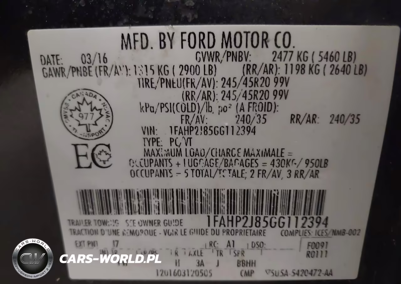 2016 Ford Taurus Limited VIN:1FAHP2J85GG112394 - 9