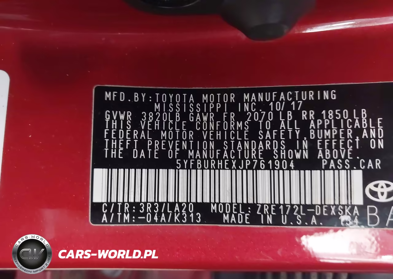2018 Toyota Corolla Xse VIN:5YFBURHEXJP761904 - 9