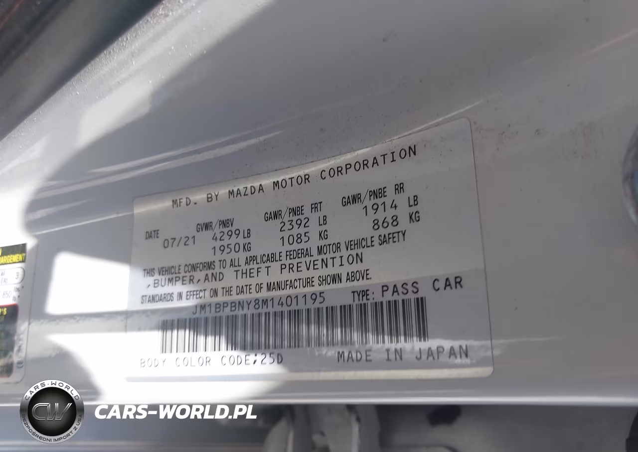 2021 Mazda Mazda3 2.5 Turbo Premium Plus VIN:JM1BPBNY8M1401195 - 9