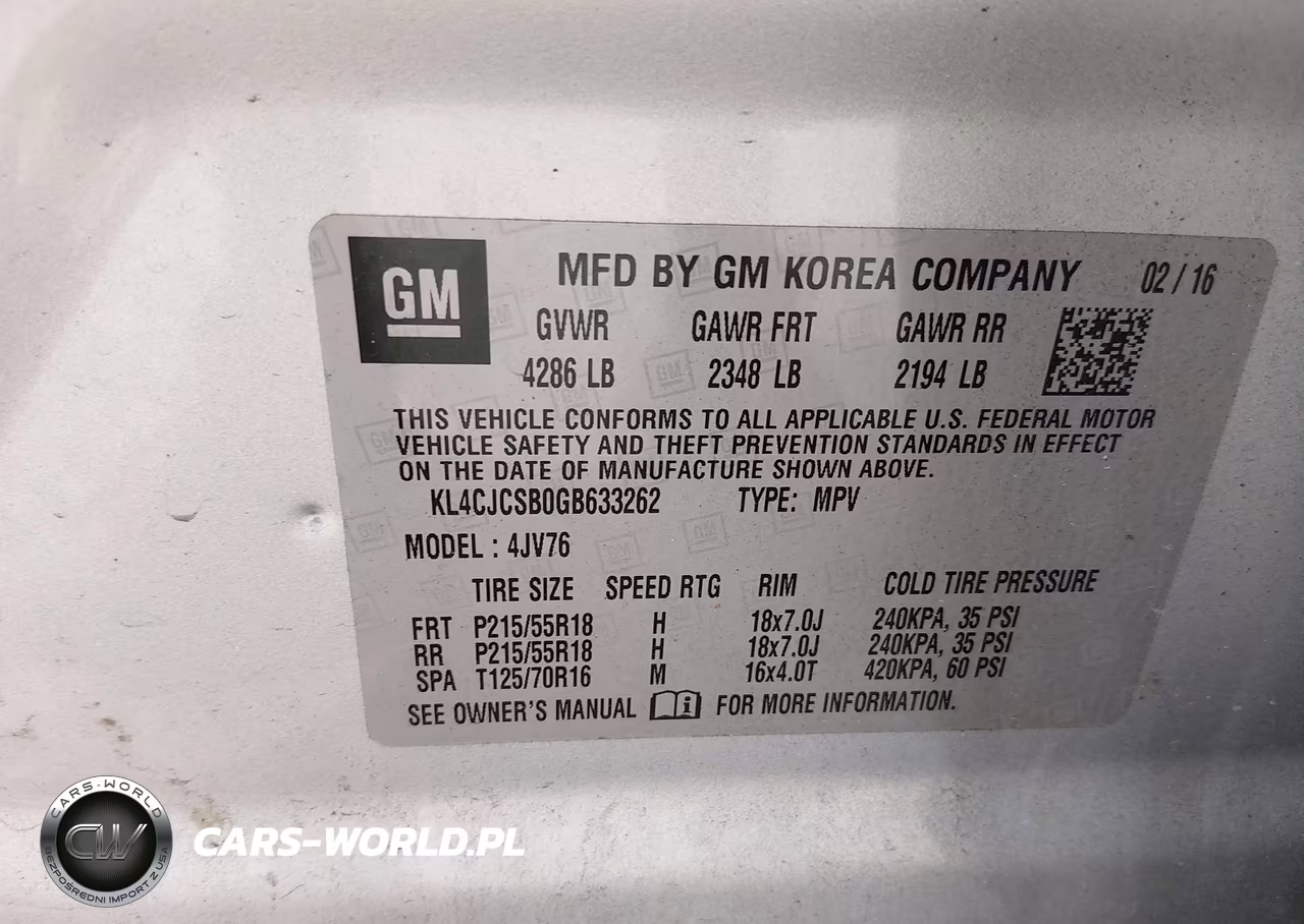 2016 Buick Encore Leather VIN:KL4CJCSB0GB633262 - 9