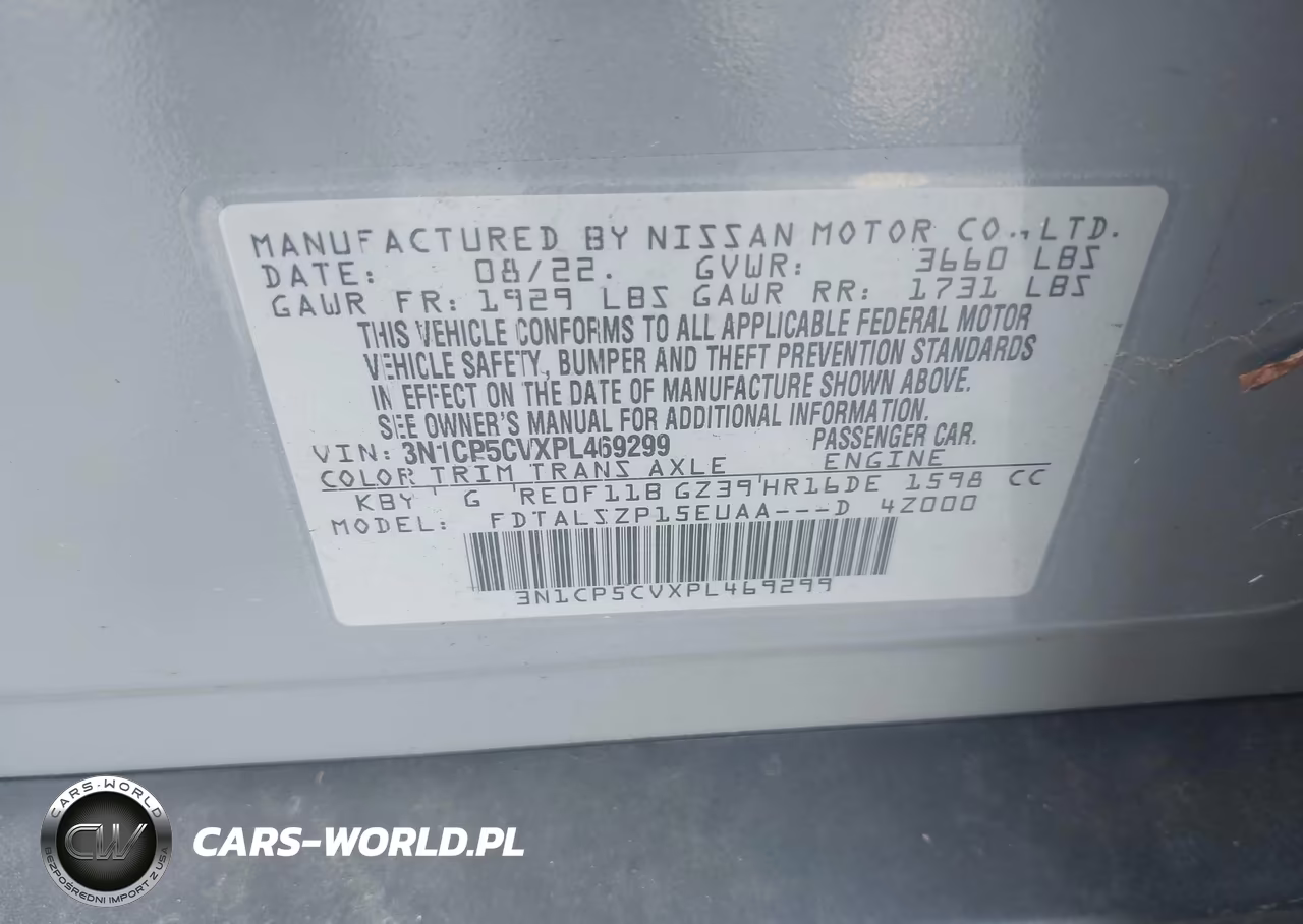 2023 Nissan Kicks Sv Xtronic Cvt VIN:3N1CP5CVXPL469299 - 9