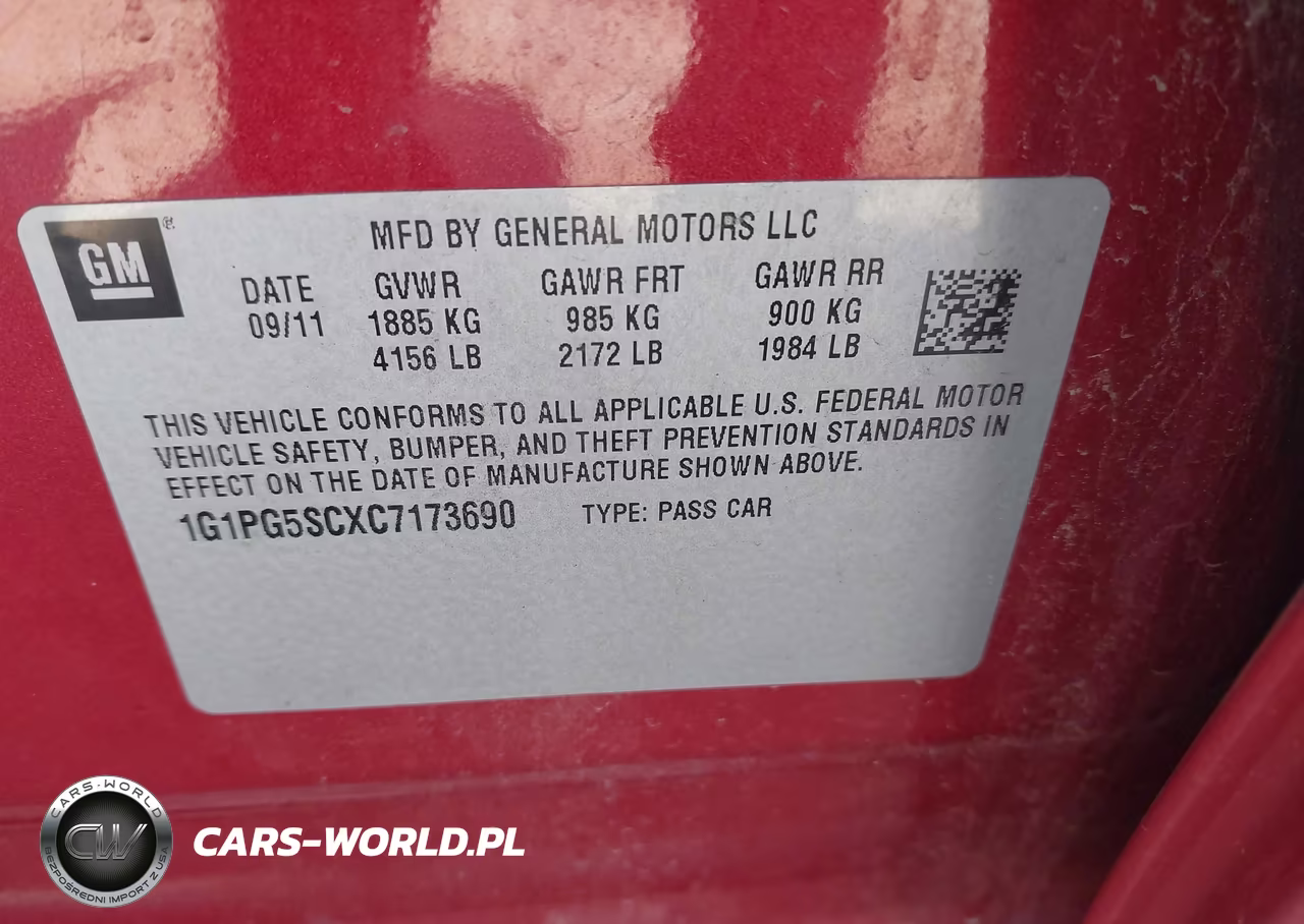 2012 Chevrolet Cruze 2Lt VIN:1G1PG5SCXC7173690 - 9
