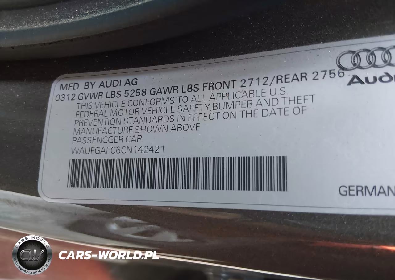2012 Audi A6 3.0T Premium VIN:WAUFGAFC6CN142421 - 9