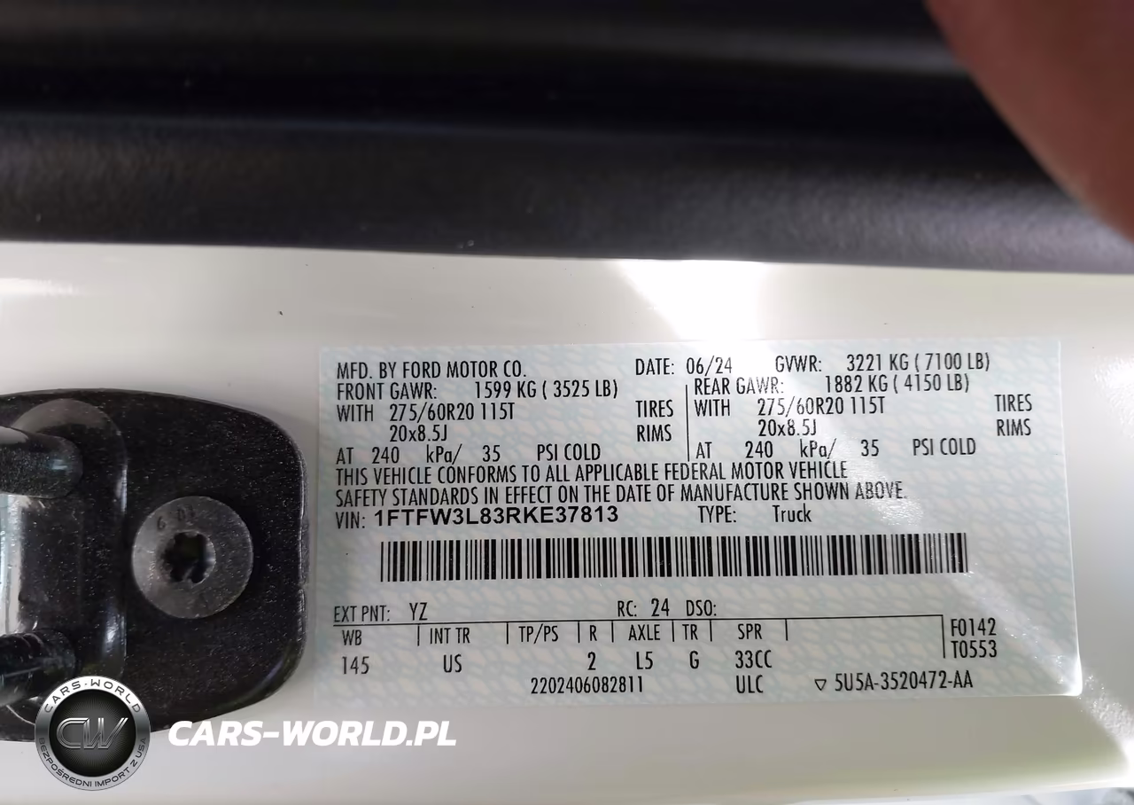 2024 Ford F-150 Xlt VIN:1FTFW3L83RKE37813 - 9