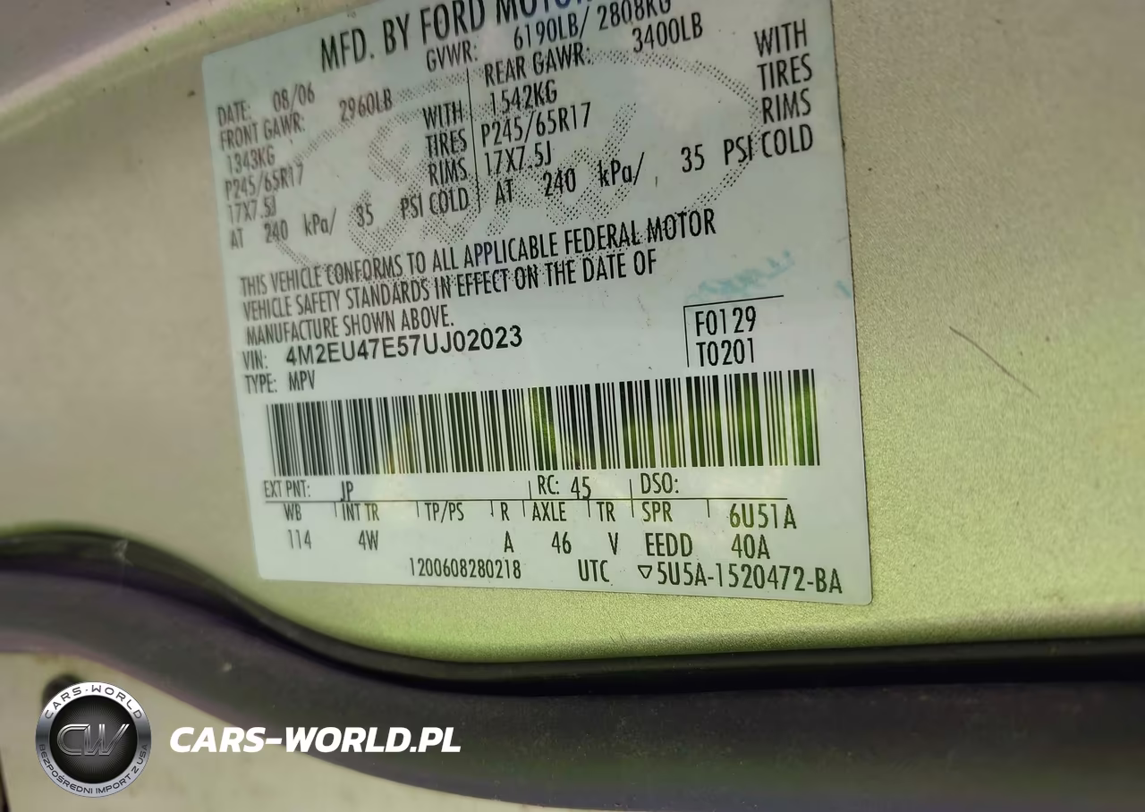 2007 Mercury Mountaineer VIN:4M2EU47E57UJ02023 - 9