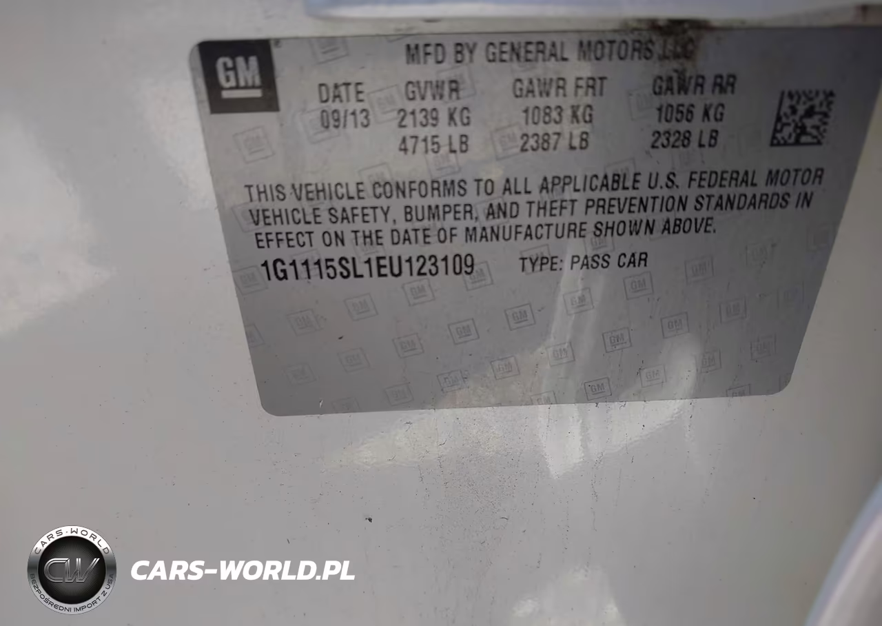 2014 Chevrolet Impala 1Lt VIN:1G1115SL1EU123109 - 9