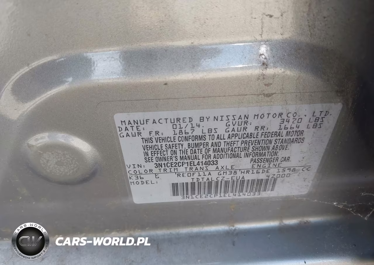 2014 Nissan Versa Note S Plus VIN:3N1CE2CP1EL414033 - 9