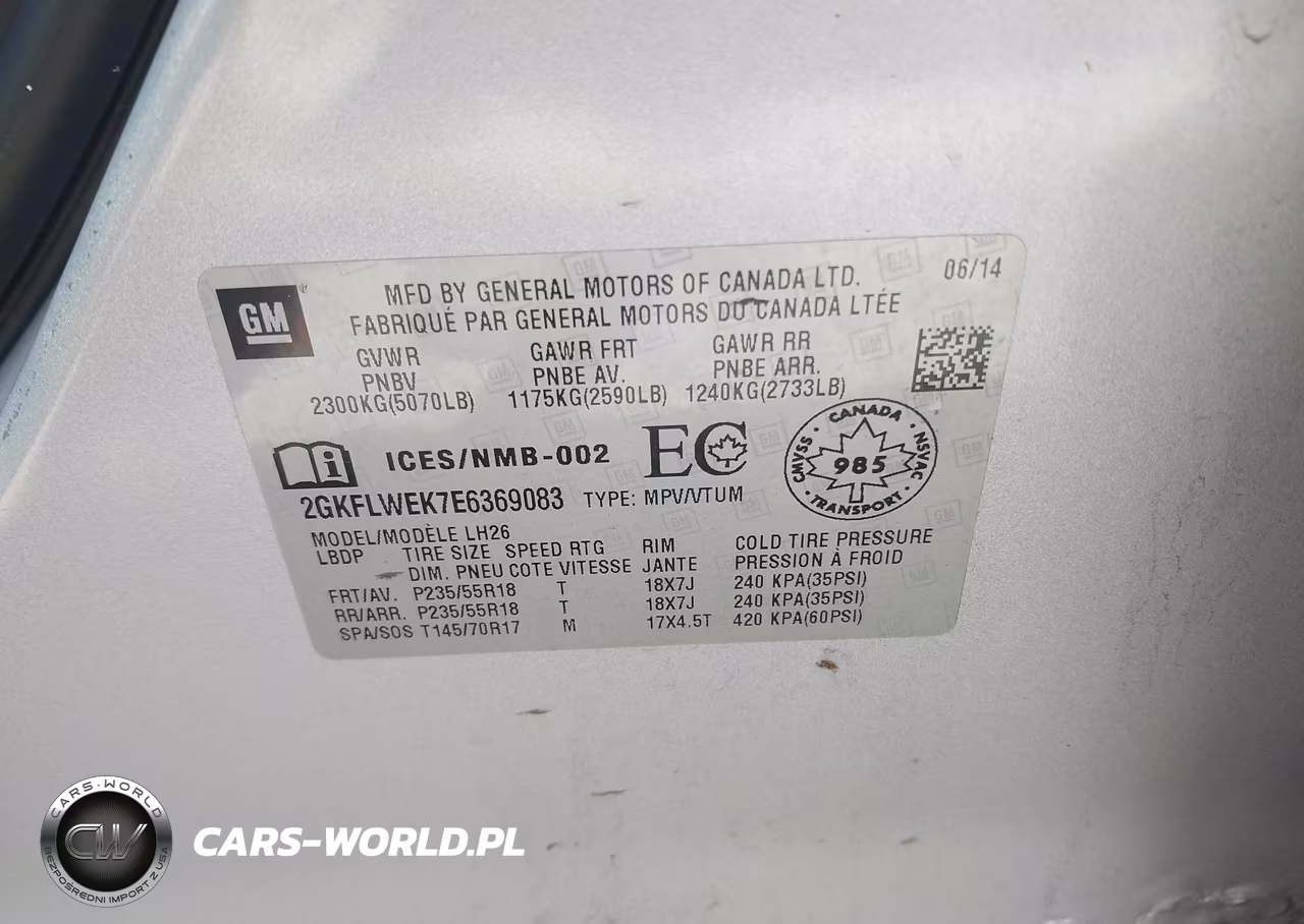 2014 GMC Terrain Sle-2 VIN:2GKFLWEK7E6369083 - 9
