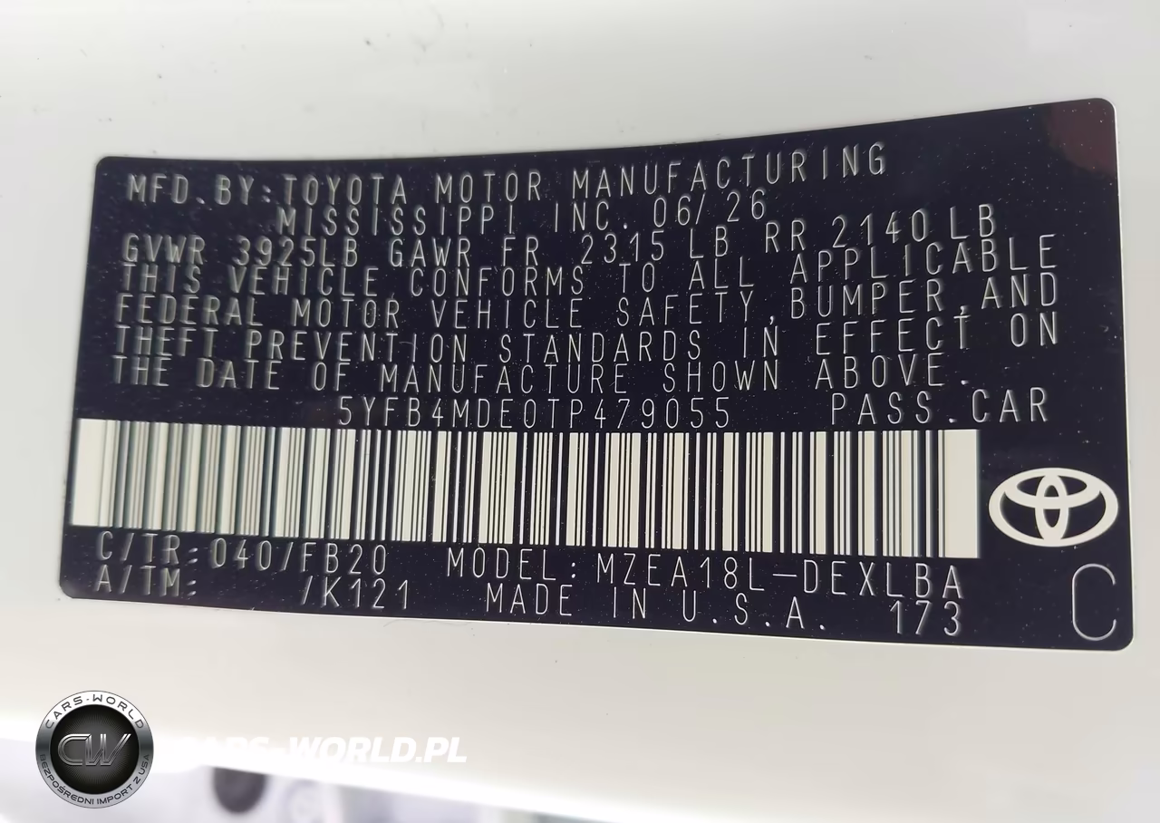 2026 Toyota Corolla Le VIN:5YFB4MDE0TP479055 - 9
