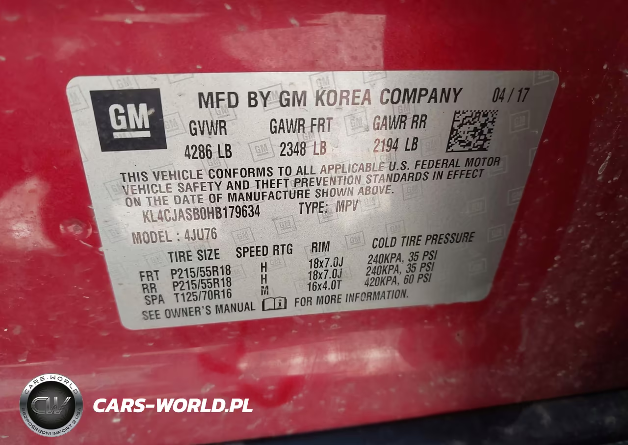 2017 Buick Encore Preferred VIN:KL4CJASB0HB179634 - 9