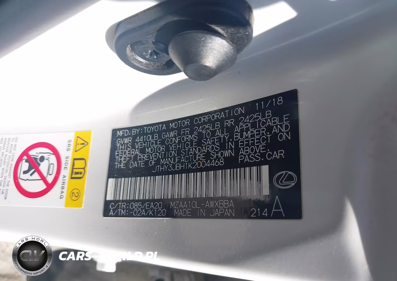 2019 Lexus Ux 200 VIN:JTHY3JBH1K2004468 - 9