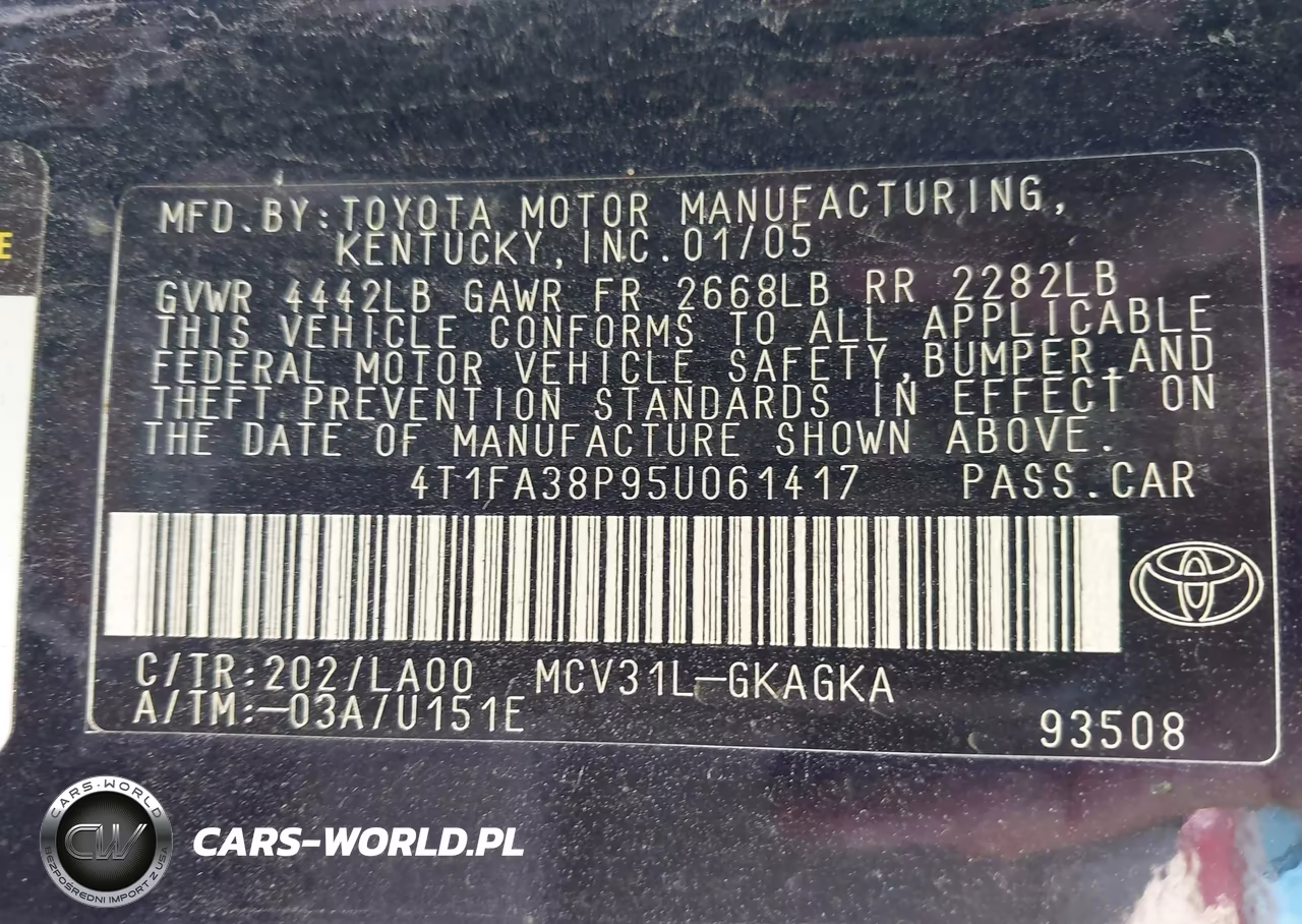2005 Toyota Camry Solara Sle VIN:4T1FA38P95U061417 - 9