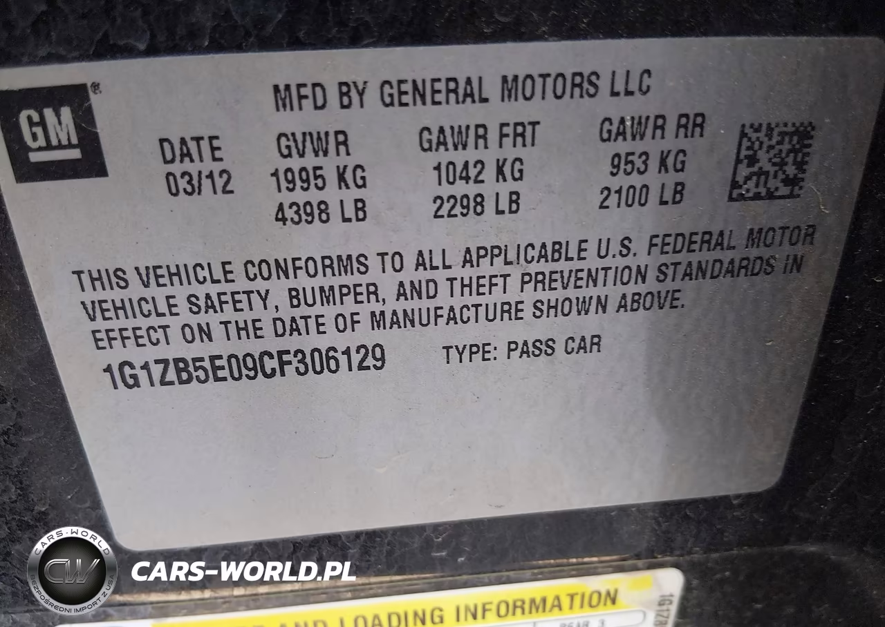 2012 Chevrolet Malibu Ls VIN:1G1ZB5E09CF306129 - 9