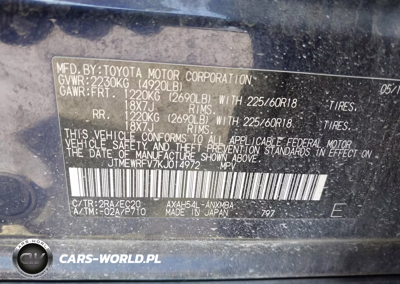 2019 Toyota Rav4 Hybrid Xse VIN:JTMEWRFV7KJ014972 - 9