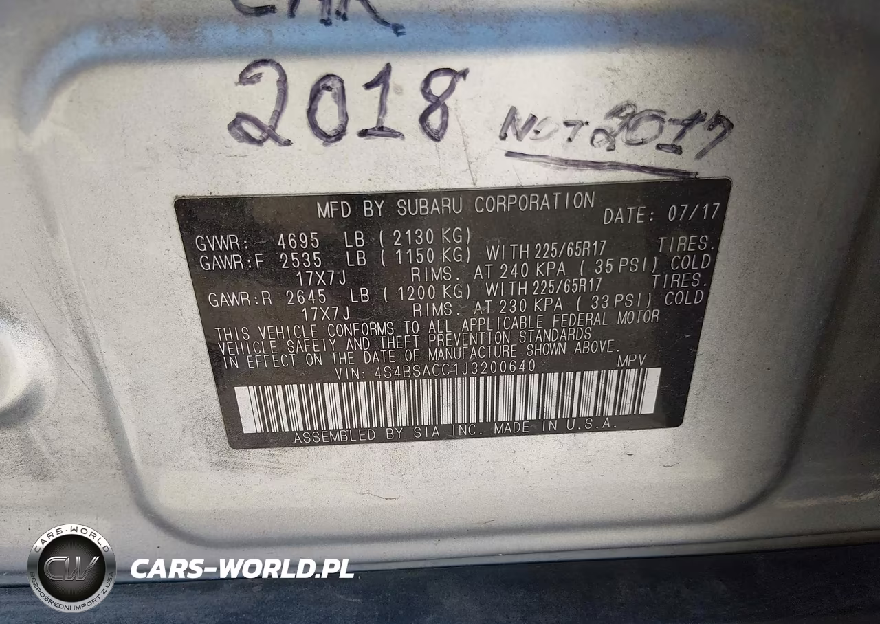 2018 Subaru Outback 2.5I Premium VIN:4S4BSACC1J3200640 - 9