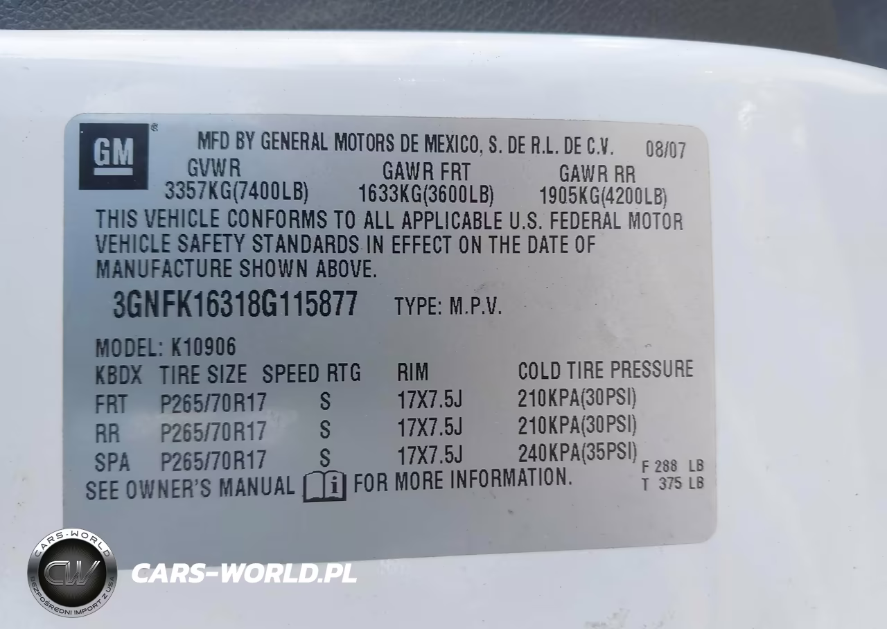 2008 Chevrolet Suburban 1500 Lt VIN:3GNFK16318G115877 - 9
