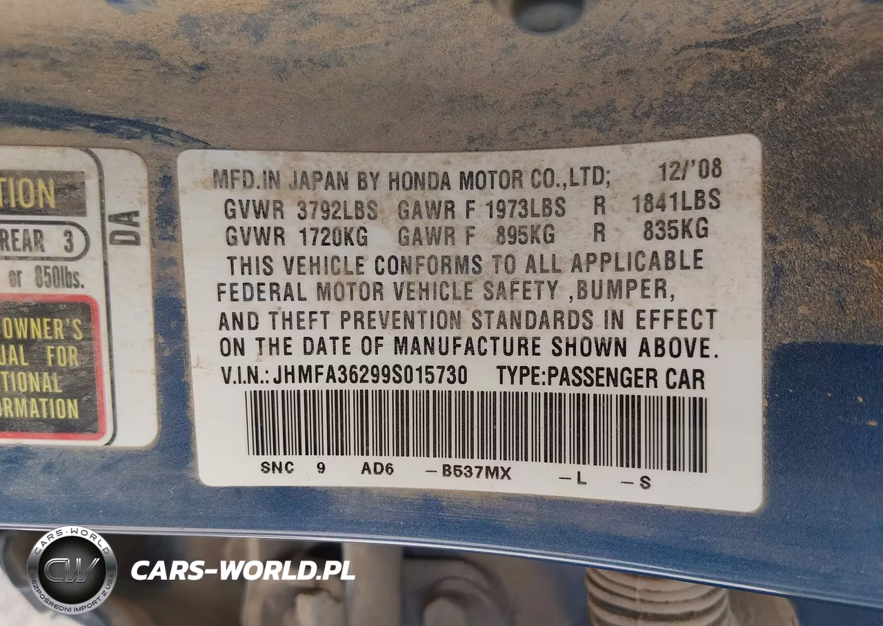 2009 Honda Civic Hybrid VIN:JHMFA36299S015730 - 9