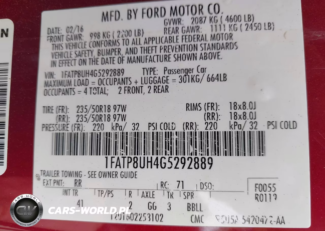 2016 Ford Mustang Ecoboost Premium VIN:1FATP8UH4G5292889 - 9