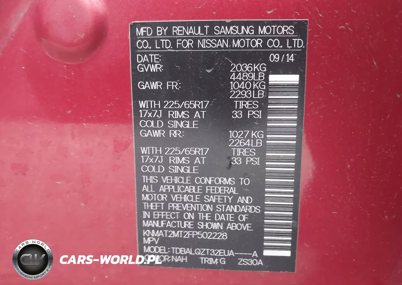 2015 Nissan Rogue Sv VIN:KNMAT2MT2FP502228 - 9