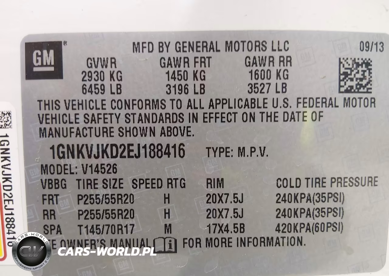 2014 Chevrolet Traverse Ltz VIN:1GNKVJKD2EJ188416 - 9