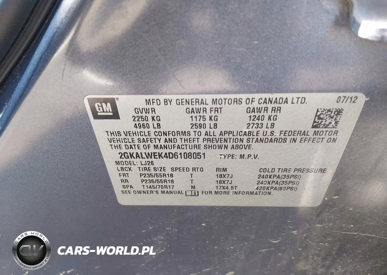 2013 GMC Terrain Slt-2 VIN:2GKALWEK4D6108051 - 9