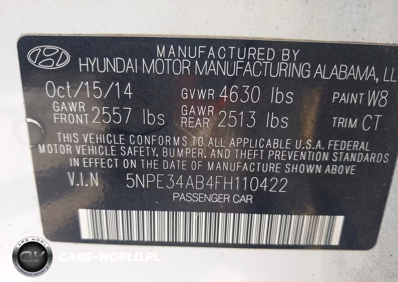 2015 Hyundai Sonata Limited 2.0T VIN:5NPE34AB4FH110422 - 9
