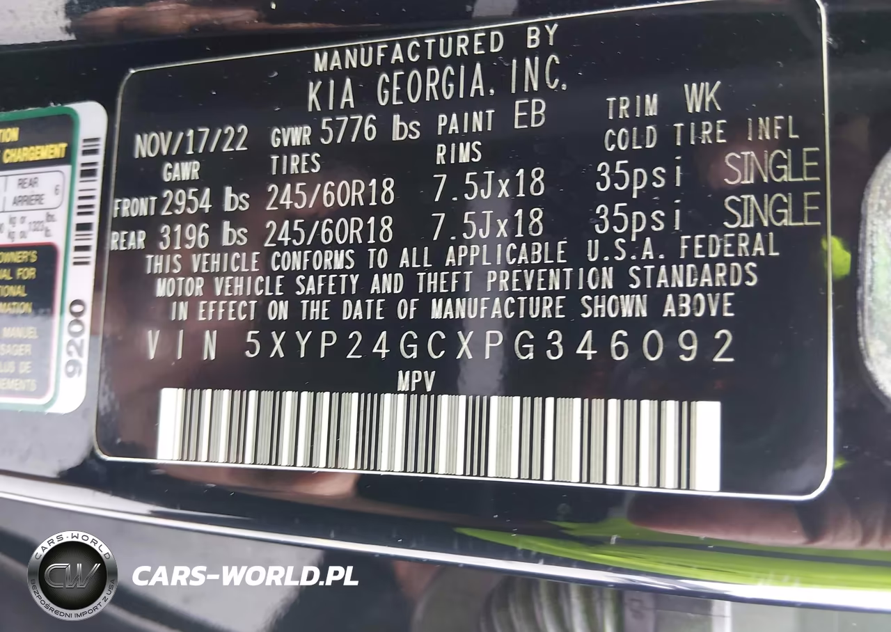 2023 Kia Telluride Lx VIN:5XYP24GCXPG346092 - 9