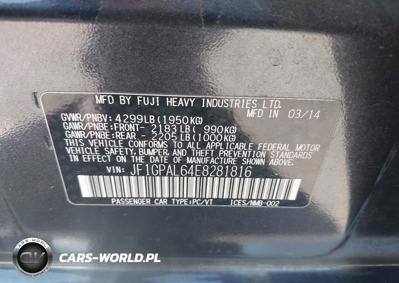 2014 Subaru Impreza 2.0I Sport Premium VIN:JF1GPAL64E8281816 - 9